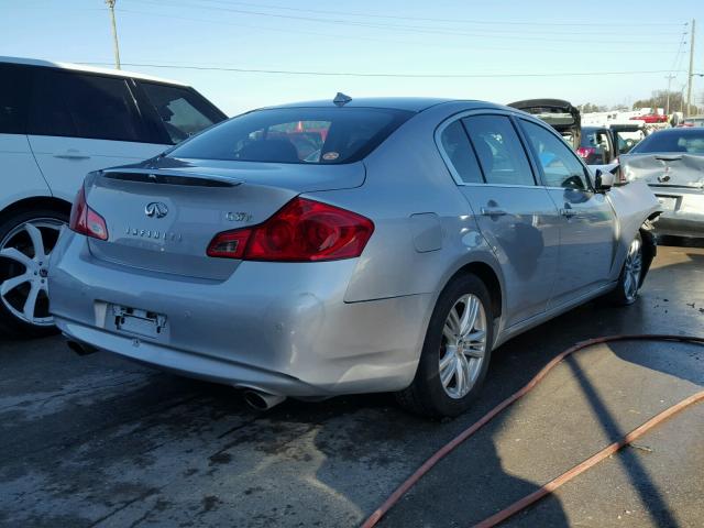 JN1CV6AR6AM254548 - 2010 INFINITI G37 SILVER photo 4