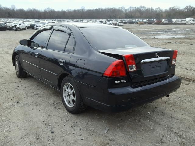 2HGES16593H584571 - 2003 HONDA CIVIC LX BLACK photo 3