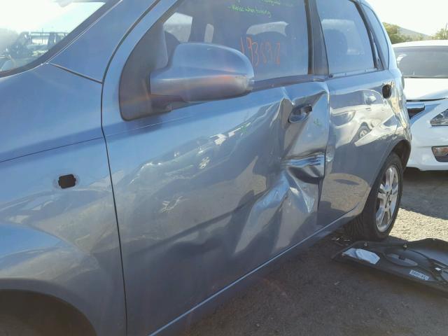 KL1TD66606B532787 - 2006 CHEVROLET AVEO BASE Көк фото 10