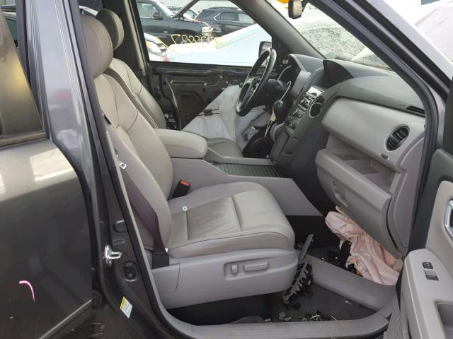 5FNYF4H54DB001331 - 2013 HONDA PILOT EXL GRAY photo 5