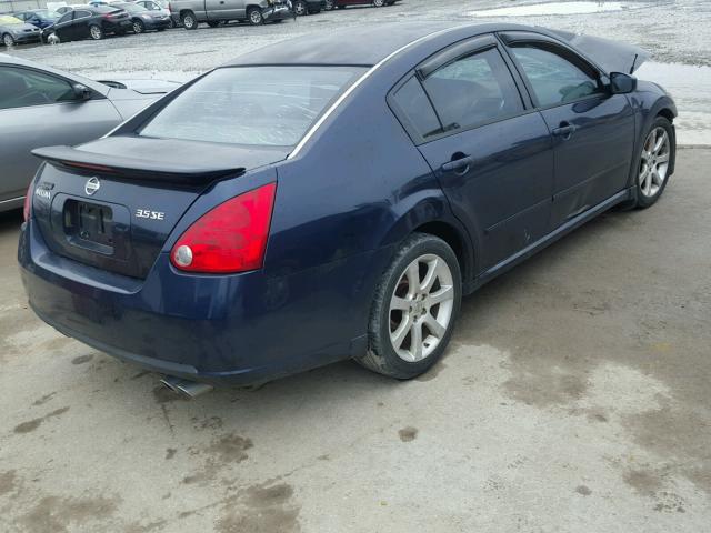 1N4BA41E38C803277 - 2008 NISSAN MAXIMA SE BLUE photo 4