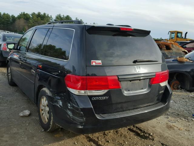 5FNRL38788B042950 - 2008 HONDA ODYSSEY EX BLACK photo 3