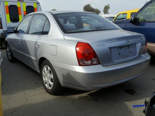 KMHDN46D44U831919 - 2004 HYUNDAI ELANTRA GL SILVER photo 3