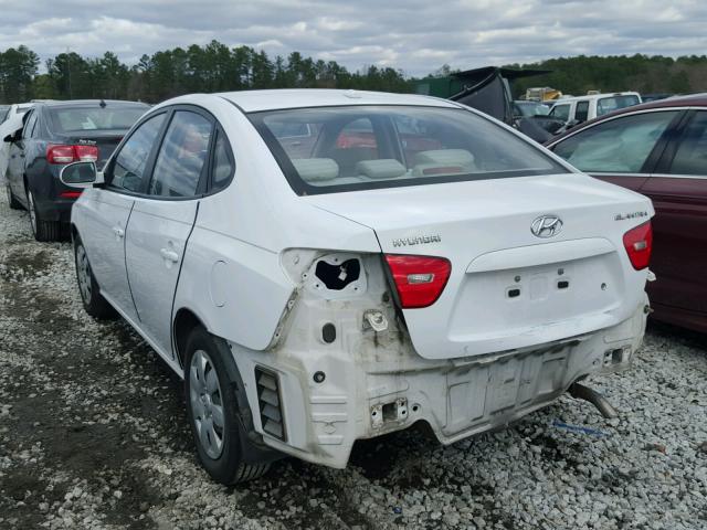 KMHDU46D38U483653 - 2008 HYUNDAI ELANTRA GL WHITE photo 3