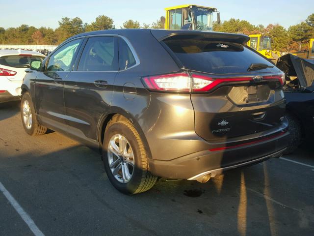 2FMTK4J81FBB94253 - 2015 FORD EDGE SEL GRAY photo 3