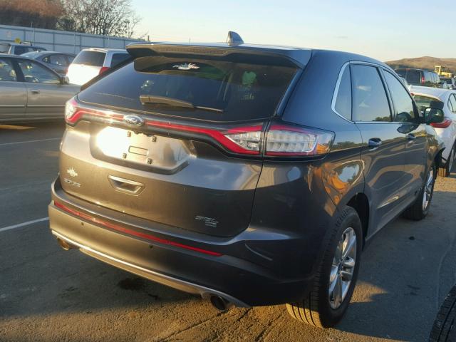 2FMTK4J81FBB94253 - 2015 FORD EDGE SEL GRAY photo 4