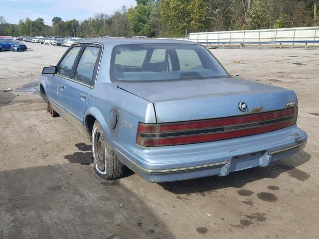 3G4AG55N0PS632500 - 1993 BUICK CENTURY SP BLUE photo 3