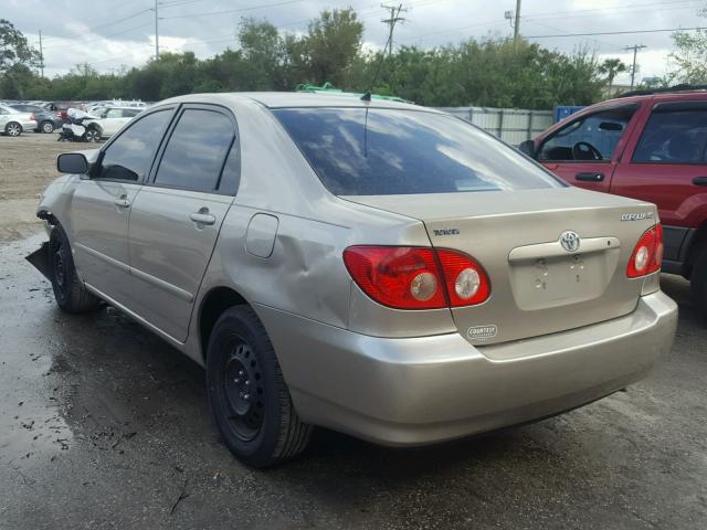 2T1BR32E16C632545 - 2006 TOYOTA COROLLA CE BEIGE photo 3