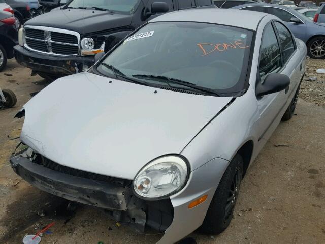 1B3ES26C54D572128 - 2004 DODGE NEON BASE SILVER photo 2