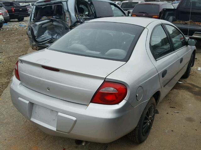 1B3ES26C54D572128 - 2004 DODGE NEON BASE SILVER photo 4