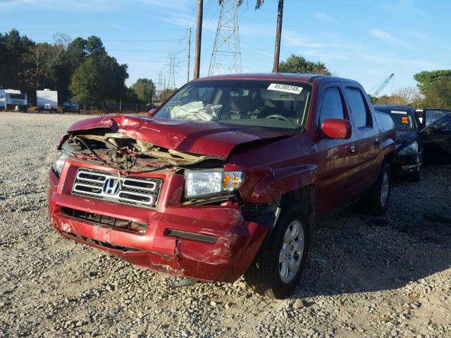 2HJYK16566H556626 - 2006 HONDA RIDGELINE RED photo 2