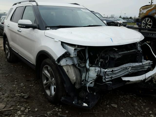 1FM5K8F87EGC11346 - 2014 FORD EXPLORER L WHITE photo 1