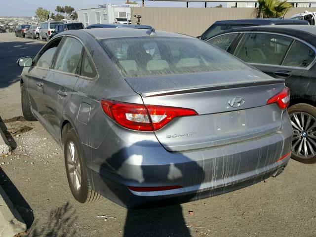 5NPE24AF6FH173740 - 2015 HYUNDAI SONATA SE GRAY photo 3