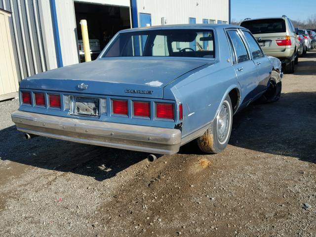 1G1BN69H9FY108187 - 1985 CHEVROLET CAPRICE CL BLUE photo 4