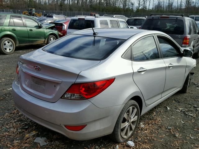 KMHCU4AE5CU135826 - 2012 HYUNDAI ACCENT GLS SILVER photo 4