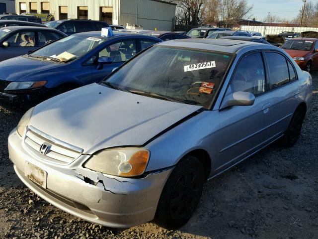 2HGES26793H611274 - 2003 HONDA CIVIC EX SILVER photo 2