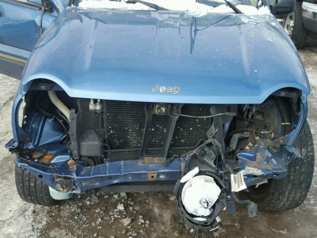 1J4GL48K54W139699 - 2004 JEEP LIBERTY SP BLUE photo 7