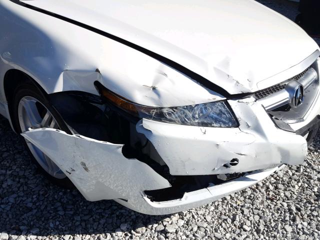 19UUA66257A013326 - 2007 ACURA TL WHITE photo 9