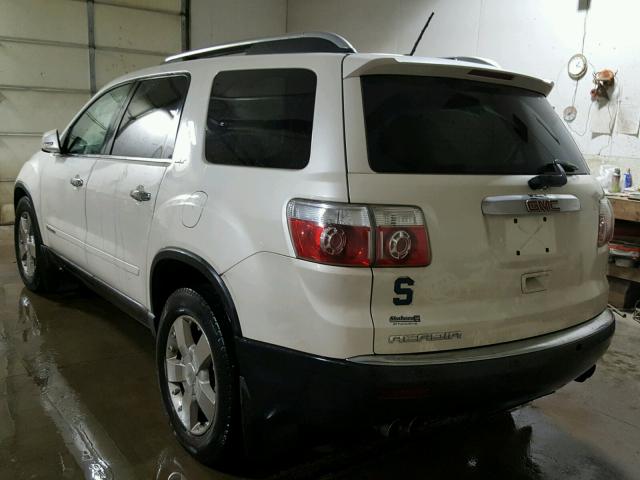 1GKER33728J237640 - 2008 GMC ACADIA SLT WHITE photo 3