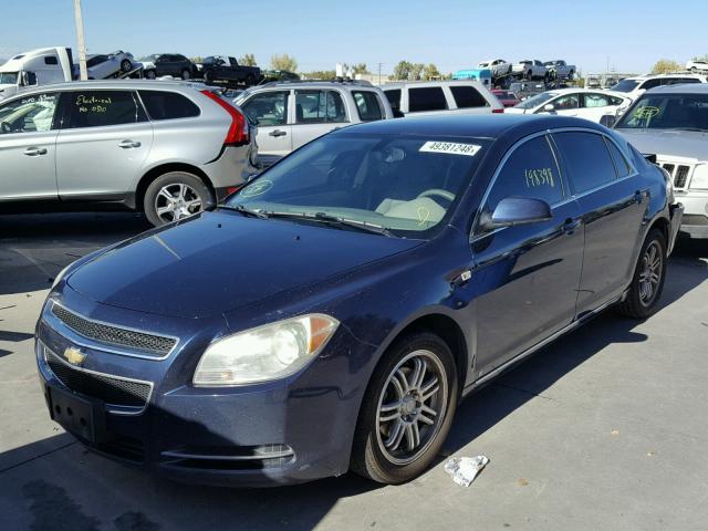 1G1ZH57B38F207536 - 2008 CHEVROLET MALIBU 1LT BLUE photo 2