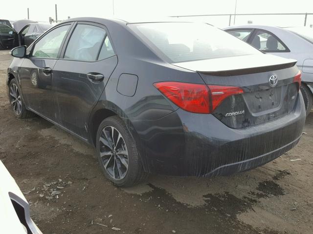 2T1BURHE8HC763192 - 2017 TOYOTA COROLLA L BLACK photo 3