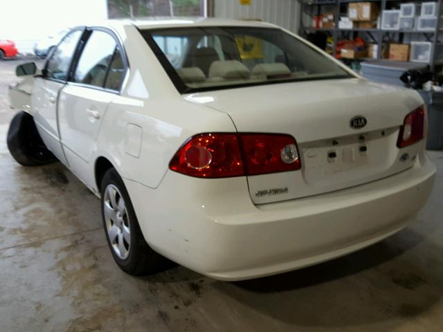 KNAGE123785203914 - 2008 KIA OPTIMA LX WHITE photo 3