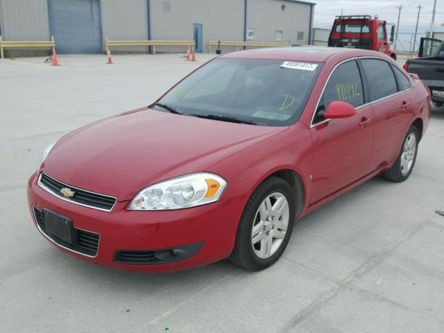 2G1WC583689250690 - 2008 CHEVROLET IMPALA LT RED photo 2