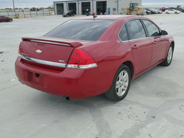 2G1WC583689250690 - 2008 CHEVROLET IMPALA LT RED photo 4