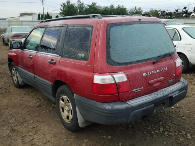 JF1SF63512H728809 - 2002 SUBARU FORESTER L RED photo 3