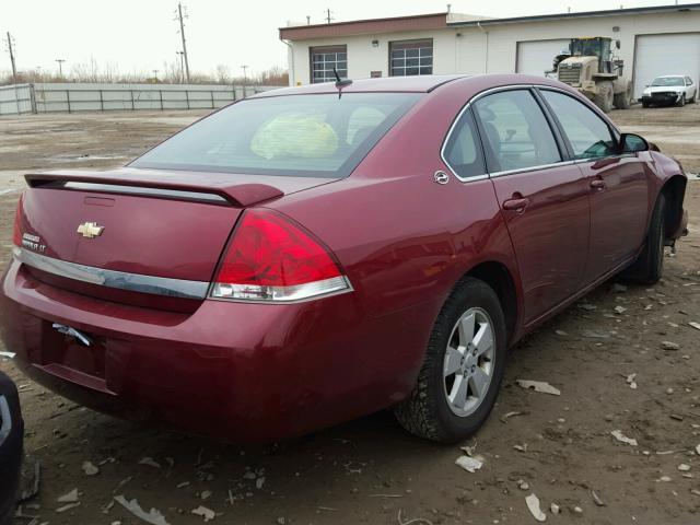 2G1WT58N089176667 - 2008 CHEVROLET IMPALA LT MAROON photo 4