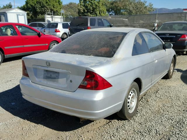 1HGEM22521L015888 - 2001 HONDA CIVIC LX SILVER photo 4