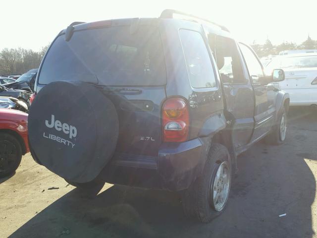 1J4GL58K32W139235 - 2002 JEEP LIBERTY LI BLUE photo 4