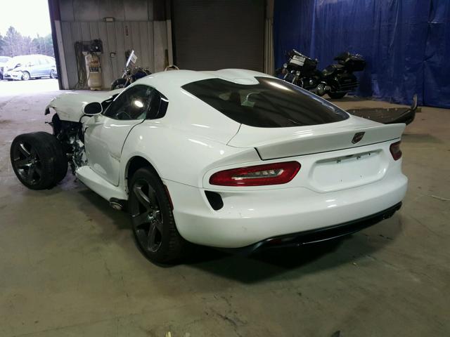 1C3ADEAZ9EV100406 - 2014 DODGE VIPER SRT WHITE photo 3