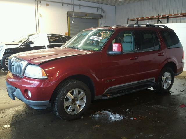 5LMEU88H44ZJ43112 - 2004 LINCOLN AVIATOR RED photo 2