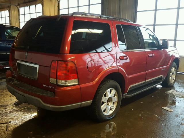 5LMEU88H44ZJ43112 - 2004 LINCOLN AVIATOR RED photo 4