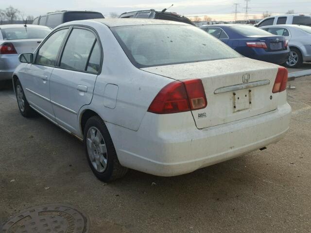 1HGES26742L007696 - 2002 HONDA CIVIC EX WHITE photo 3