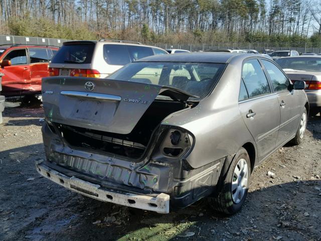 4T1BE32K72U610981 - 2002 TOYOTA CAMRY LE GRAY photo 4