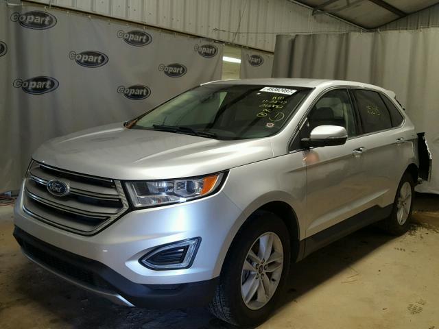 2FMTK3J83FBB11285 - 2015 FORD EDGE SEL SILVER photo 2