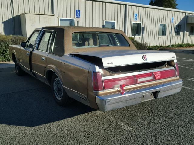 1LNBP96FXGY728677 - 1986 LINCOLN TOWN CAR BEIGE photo 3