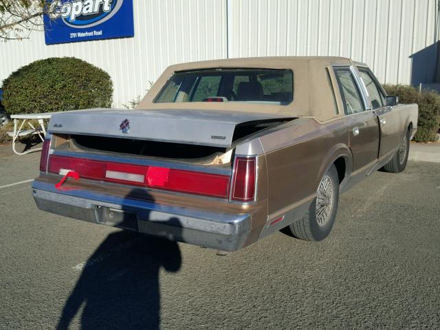 1LNBP96FXGY728677 - 1986 LINCOLN TOWN CAR BEIGE photo 4