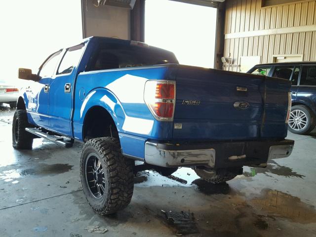 1FTFW1ET4DFA69973 - 2013 FORD F150 SUPER BLUE photo 3