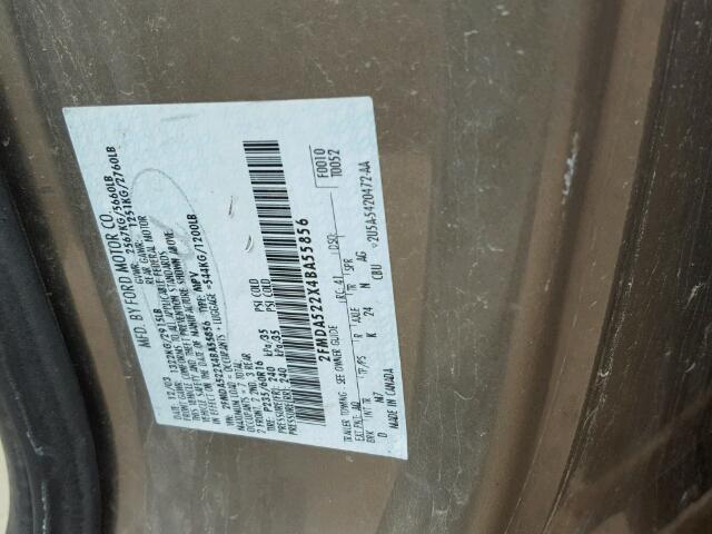 2FMDA522X4BA55856 - 2004 FORD FREESTAR S TAN photo 10