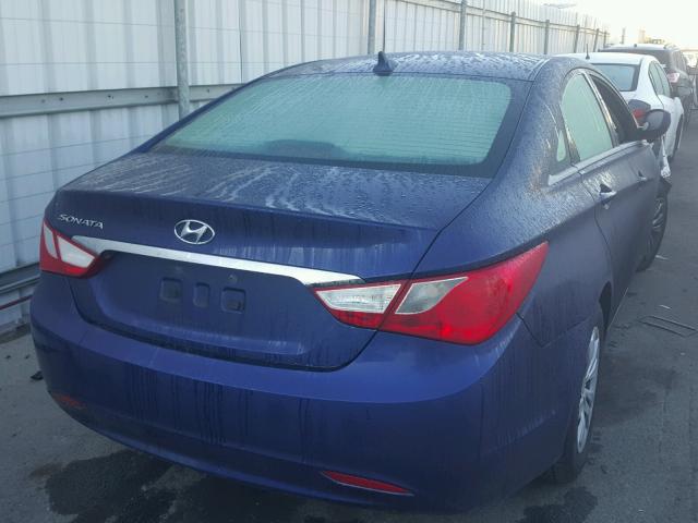 5NPEB4AC3BH030146 - 2011 HYUNDAI SONATA GLS BLUE photo 4