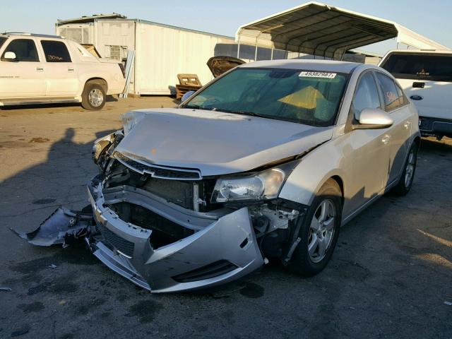 1G1PC5SB0E7283671 - 2014 CHEVROLET CRUZE LT SILVER photo 2