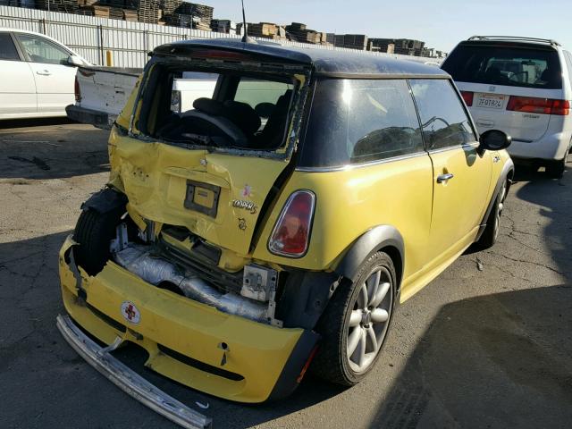 WMWRE33475TD98631 - 2005 MINI COOPER S YELLOW photo 4