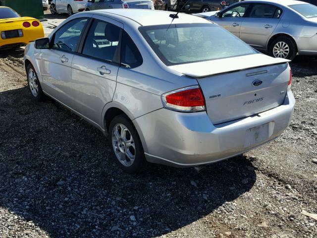 1FAHP36NX9W184544 - 2009 FORD FOCUS SES SILVER photo 3