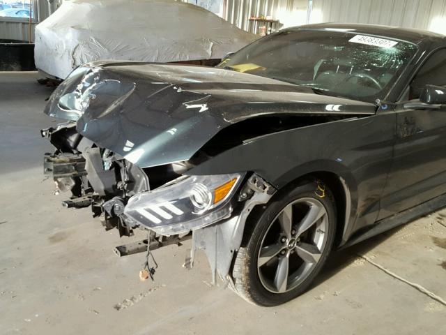 1FA6P8AM8F5400766 - 2015 FORD MUSTANG GRAY photo 9