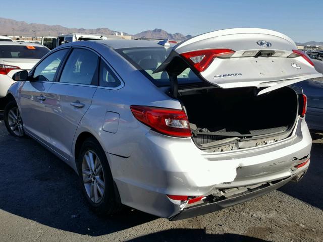 5NPE24AF6FH210074 - 2015 HYUNDAI SONATA SE SILVER photo 3