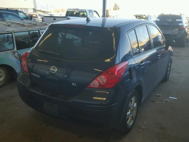 3N1BC13E88L418000 - 2008 NISSAN VERSA S BLUE photo 4