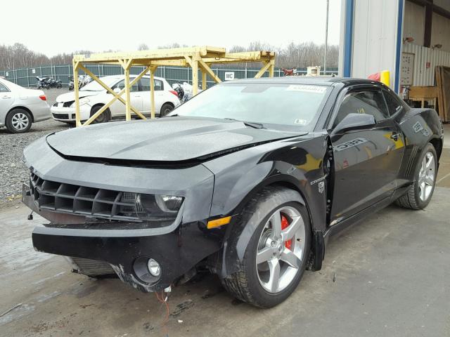 2G1FB1EV2A9104889 - 2010 CHEVROLET CAMARO LT BLACK photo 2